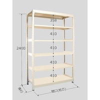 サカエ 中量棚BW型 500kg/段 単体 高さ2400mm