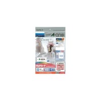 エーワン マルチカード 各種プリンタ兼用紙 白無地 A4判 30面 単語カードサイズ 穴あきタイプ 1パック(5シート入) 51163