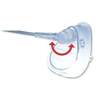 フジメディカル 中濃度酸素マスク(スイベルコネクタ)成人用 酸素チューブ2.1m付 50個入 03210002J