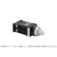 マルヤス電業 φ22トランス付つまみ形2ノッチ照光セレクタスイッチ手動復帰金属リング橙白熱球 HC形横取付 A22FST220011O