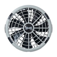 空調服 ワンタッチファン 18.0V 超大風量瞬間冷却ターボモード搭載 グレー 1セット(2個入) FA23112