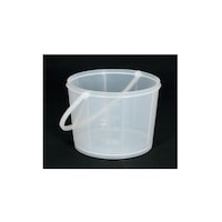 アズワン 白ポリバケツ(大)白プラスチック柄 4L