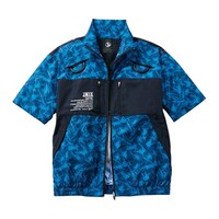 自重堂 空調服半袖ブルゾン ネービーカモフラ SS 54160