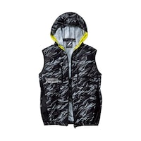 自重堂 空調服ベスト ブラックカモフラ 5L 74240