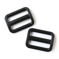 YKK プラスチックパーツ アジャスター 26mm巾 黒 2個入 LA25580