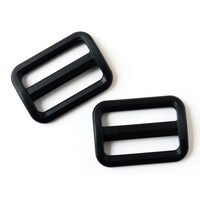 YKK プラスチックパーツ アジャスター 31mm巾 黒 2個入 LA30S580