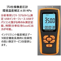 BENETECH 解析ソフト付 微差圧計 USBインターフェース圧力計 GMAR520
