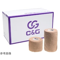 HELIO JAPAN C&G 自着性伸縮テープ 100mm×4.5m ベージュ 12巻入