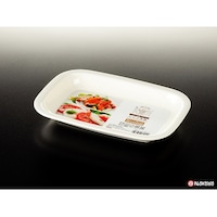 ナカヤ化学産業 レンジ角皿 白 K3901