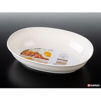 ナカヤ化学産業 レンジ楕円深皿 白 K5961