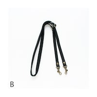 ニホンチュウコウボウ PPテープショルダーストラップ 金具アンティークゴールド 全長約80cmー130cm 1本入 黒 S1140B