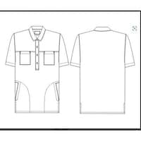 ナガイレーベン シャツ FS2322(BL) イエロー