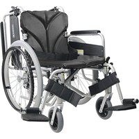 カワムラサイクル 車いす(自走用・アルミ製)背折れ式 KA82240BLO エコブラックNo.88