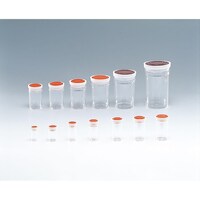 シント―化学 スチロール瓶 透明(押込蓋) 10159203(15CC) フタ:オレンジ(基本色)