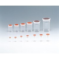 シント―化学 スチロール瓶 透明(押込蓋) 10159204(25CC) フタ:オレンジ(基本色)
