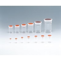 シント―化学 スチロール瓶 透明(押込蓋) 10159205(30CC) フタ:オレンジ(基本色)