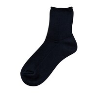 神戸生絲 婦人やわらか足口リブソックス 3223(2225CM)ブラック