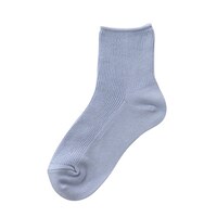 神戸生絲 婦人やわらか足口リブソックス 3223(2225CM)サックス