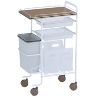 松吉医科器械 アプリワゴン(ダストボックス付) SNAP005B(ブラウン)