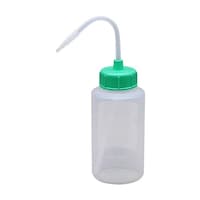 安元化成 カラーキャップ付洗浄瓶(広口) 250ML(12ホンイリ) ライトグリーン
