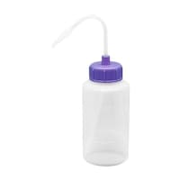 安元化成 カラーキャップ付洗浄瓶(広口) 250ML(12ホンイリ) レッドバイオレット