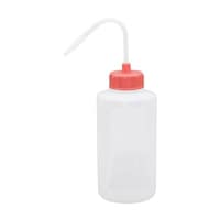 安元化成 カラーキャップ付洗浄瓶(広口) 500ML(12ホンイリ) ピンク
