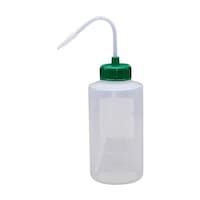 安元化成 カラーキャップ付洗浄瓶(広口) 500ML(12ホンイリ) グリーン
