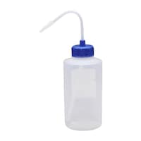 安元化成 カラーキャップ付洗浄瓶(広口) 500ML(12ホンイリ) コバルトブルー