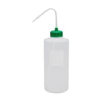 安元化成 カラーキャップ付洗浄瓶(広口) 1000ML(12ホンイリ) グリーン
