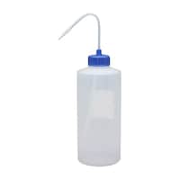 安元化成 カラーキャップ付洗浄瓶(広口) 1000ML(12ホンイリ) コバルトブルー