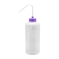 安元化成 カラーキャップ付洗浄瓶(広口) 1000ML(12ホンイリ) ライトバイオレット