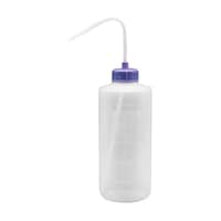 安元化成 カラーキャップ付洗浄瓶(広口) 1000ML(12ホンイリ) レッドバイオレット