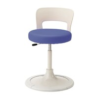 松吉医科器械 マツヨシ クランケチェア(背付) MYN3249(プロテクターツキ) プラムブルー