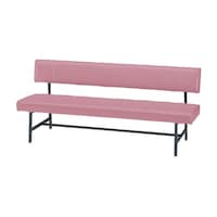 ニシキ工業 長イス(背付) TEP15A(150X54X76) コーラルピンク