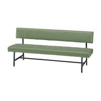 ニシキ工業 長イス(背付) TEP15A(150X54X76) カーキグリーン