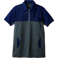 住商モンブラン ポロシャツ(男女兼用・半袖) 72480(ネイビ/チャコールグレ S