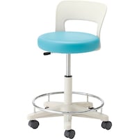 松吉医科器械 マツヨシ ナースチェア(ハイタイプ) MYN3265R(セツキ・リングツキ ライトブルー