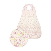 日本エンゼル 食事用エプロン2(ロングタイプ) 6068A(110CMX80CM) フラワーピンク