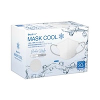 MROCAT ホワイト グディナ立体接触冷感バイカラーマスク 1箱(30枚入)