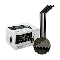 大黒工業 FMストレートストロー 黒 裸 1箱(500本入) 6403452