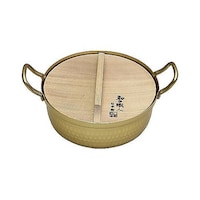 谷口金属工業 両手鍋 18cm 和の職人 アルミ浅型鍋 木蓋付