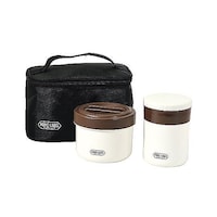 パール金属 弁当箱 ホームレーベル 麺の弁当箱&つゆポット 860mL ホワイト DC6067