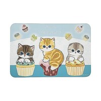 ヨコズナクリエーション バスマット 40×60cm モフサンド 珪藻土入り ソフトバスマット mofusand カップケーキにゃん