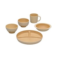カノー 茶碗 汁椀 マグカップ ボウル プレート やさしい彩り 食育 5点セット