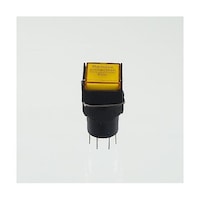 YIJIA φ16LED照光式押しボタンスイッチ(黄・オルタネイト・12V) YJLA1622DNZS/F12VY