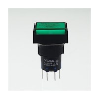YIJIA φ16LED照光式押しボタンスイッチ(緑・オルタネイト・12V) YJLA1622DNZS/J12VG