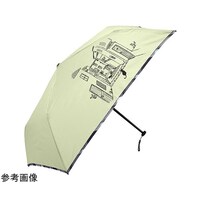 ミクニ MKN 50cm軽量コンパクトミニ傘 チェックパイピングと猫 グリーン A3114310