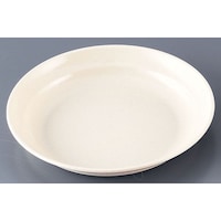 SHINWA 抗菌レジャー食器 丸皿 アイボリー(1P)