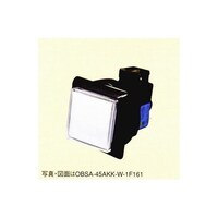 三和電子 照光式押しボタンスイッチ 正方形/A型/45mm 白 OBSA45AKKW1F161