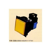 三和電子 照光式押しボタンスイッチ(ランプ無し) 正方形/薄型/45mm 白 OBSA45UKKW1FLN